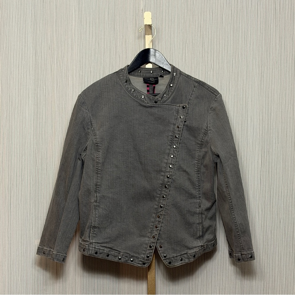 Alexander McQueen for Target Studded Denim Moto Jacket | Gray | Women’s XL